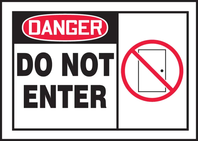 Accuform LADM002VSP OSHA Danger Safety Label: Do Not Enter