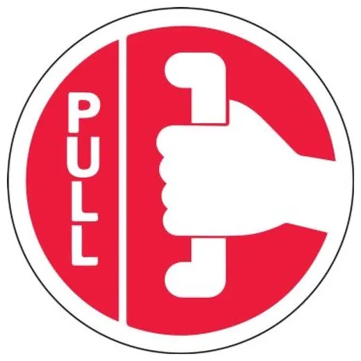 Accuform LADM203P 6"" x 6"" Double-Sided Door Stickers: Pull - Push Brown Adhesive Dura-Vinyl