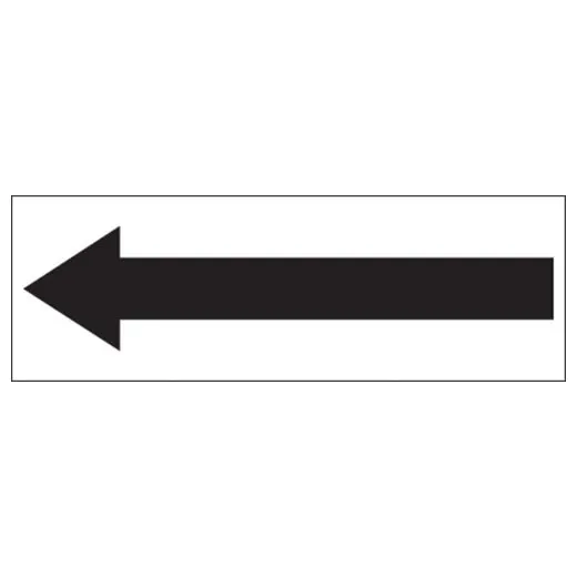 Accuform LADM516VSP 2"" x 6"" Safety Label, Black Arrow Brown Adhesive Dura-Vinyl