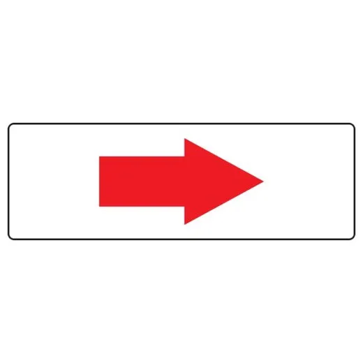 Accuform LADM528VSP 2"" x 6"" Safety Label, Red Arrow Brown Adhesive Dura-Vinyl