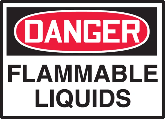 Accuform LCHL155VSP OSHA Danger Safety Label: Flammable Liquids