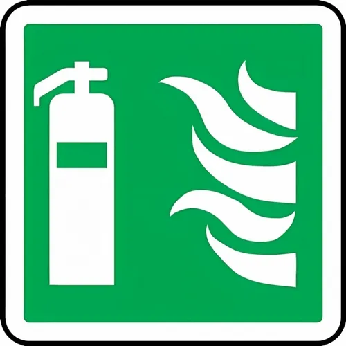 Accuform LCSA9654 4"" Dura-Adhesive Vinyl CSA Pictogram Label Fire Extinguisher Symbol, Safety Decal Pack of 5 pcs