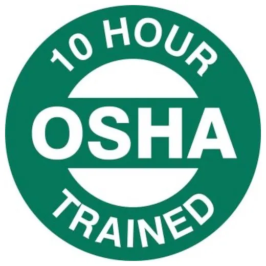 Accuform LHTL238 2-1/4"" Hard Hat Stickers: 10 Hour OSHA Trained Yellow Adhesive Vinyl