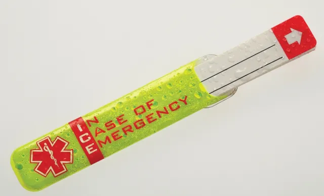 Accuform LHTL674 Worker Emergency ID Hard Hat Label: In Case of Emergency