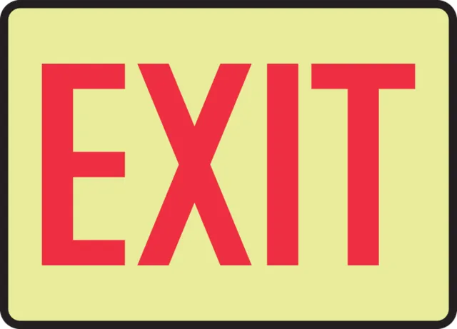 Accuform MADC501GP Lumi-Glow Safety Sign: Exit
