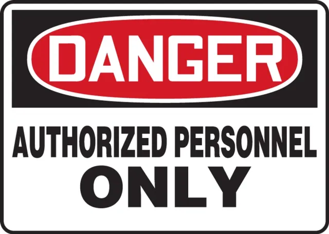 Accuform MADM006VA OSHA Danger Safety Sign: Authorized Personnel Only