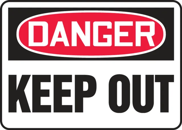 Accuform MADM011XL OSHA Danger Safety Sign: Keep Out
