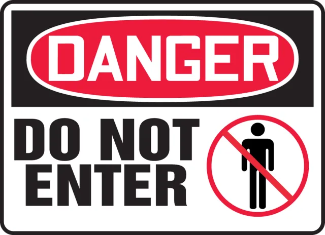 Accuform MADM019VA OSHA Danger Safety Sign: Do Not Enter