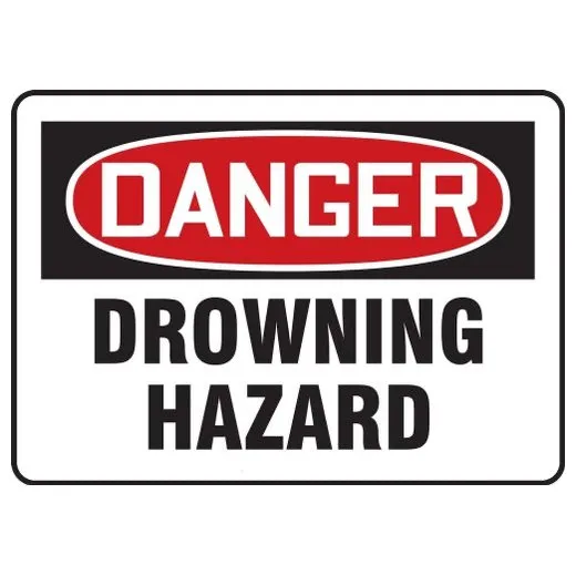 Accuform MADM030XP OSHA Danger Drowning Hazard Sign