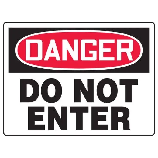 Accuform MADM125VA 24"" x 36"" BigSign OSHA Danger Safety Sign: Do Not Enter Aluminum