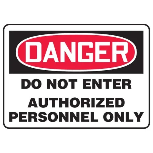 Accuform MADM141XP 10"" x 14"" OSHA Danger Safety Sign: Do Not Enter - Authorized Personnel Only Accu-Shield