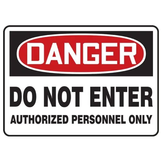 Accuform MADM156XT 7"" x 10"" OSHA Danger Safety Sign: Do Not Enter Authorized Personnel Only Dura-Plastic