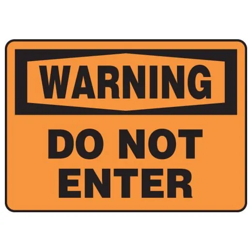 Accuform MADM307XT 10"" x 14"" OSHA Warning Safety Sign: Do Not Enter Dura-Plastic
