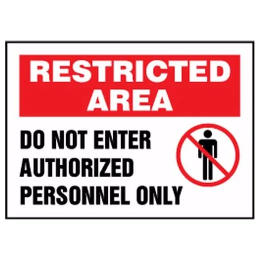 Accuform MADM409XP 7"" x 10"" Restricted Area Safety Sign: Do Not Enter Authorized Personnel Only Accu-Shield