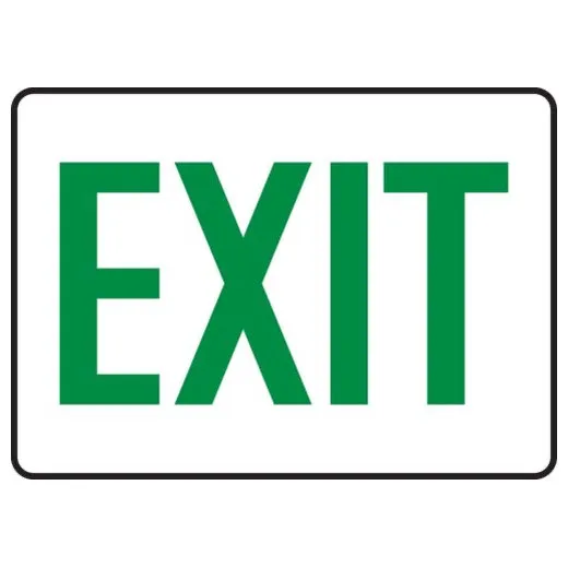 Accuform MADM416XL 7"" x 10"" Safety Sign: Exit Aluma-Lite