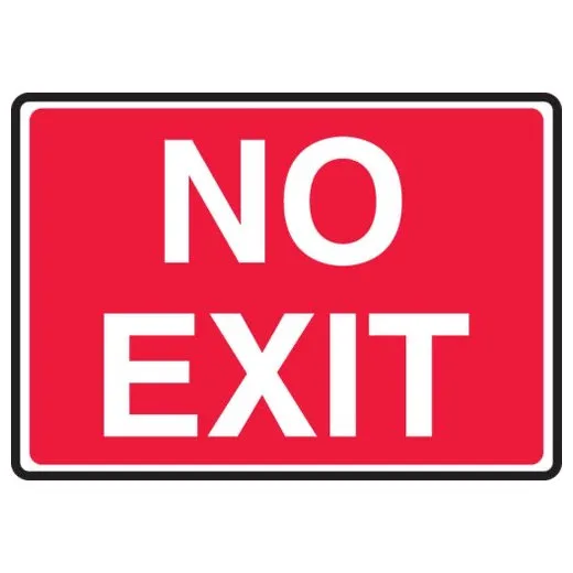 Accuform MADM462XP 7"" x 10"" Safety Sign: No Exit Accu-Shield