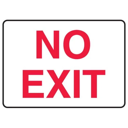 Accuform MADM486XL 7"" x 10"" Safety Sign: No Exit Aluma-Lite