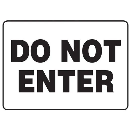 Accuform MADM488VA 7"" x 10"" Safety Sign: Do Not Enter Aluminum