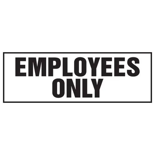 Accuform MADM903XP 4"" x 12"" Safety Sign: Employees Only Accu-Shield