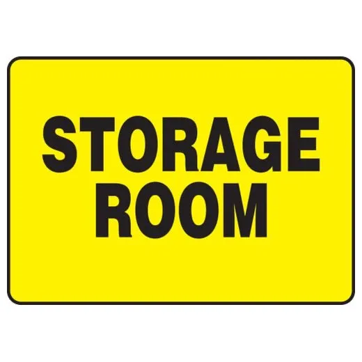 Accuform MADM931XT 10"" x 14"" Safety Sign: Storage Room Dura-Plastic