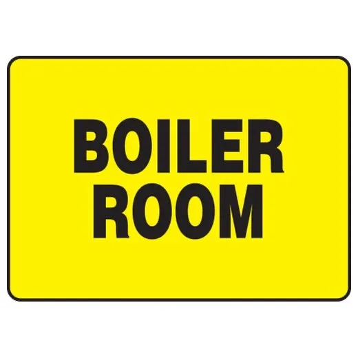 Accuform MADM935XT 10"" x 14"" Safety Sign: Boiler Room Dura-Plastic