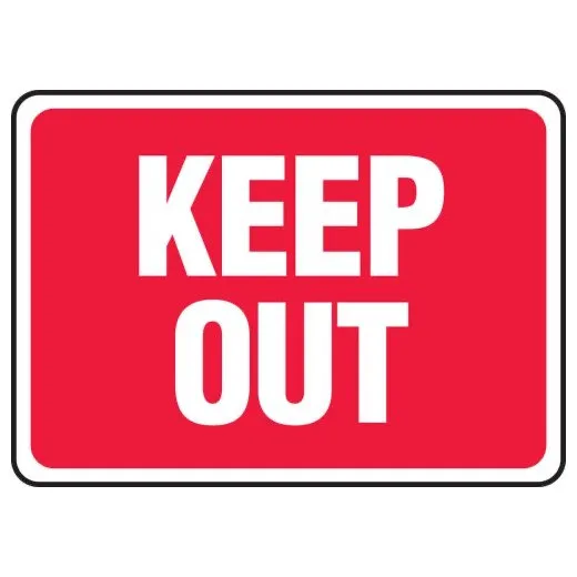 Accuform MADM962XT 10"" x 14"" Safety Sign: Keep Out Dura-Plastic