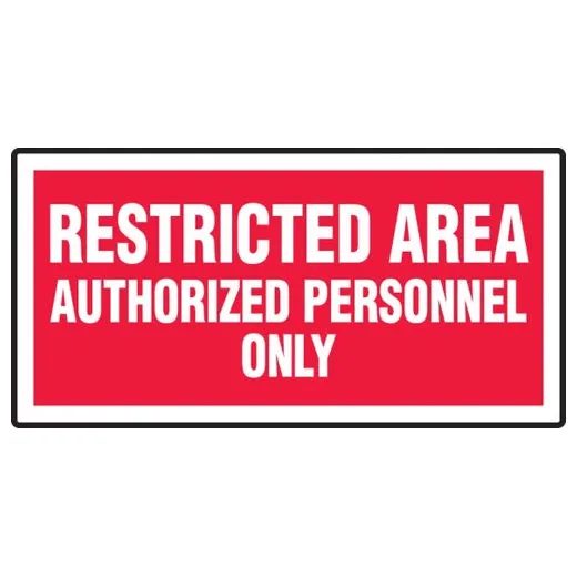 Accuform MADM972XT 7"" x 14"" Restricted Area Safety Sign: Authorized Personnel Only Dura-Plastic