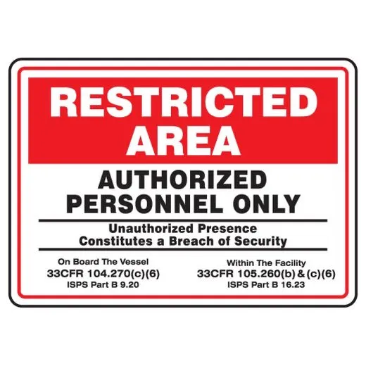 Accuform MASE923XP 10"" x 14"" Restricted Area Safety Sign: Authorized Personnel Only Accu-Shield