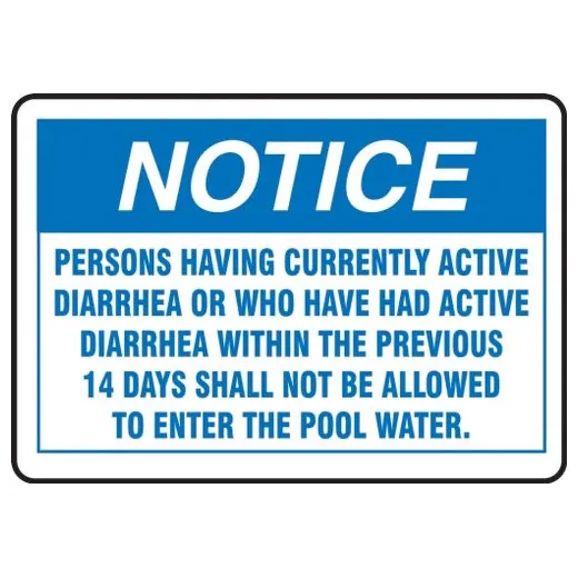 Accuform MASW801VA 14"" x 20"" Safety Sign: Pool Rules Aluminum