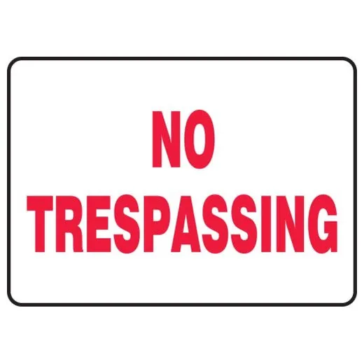 Accuform MATR521XP 10"" x 14"" Safety Sign: No Trespassing Accu-Shield