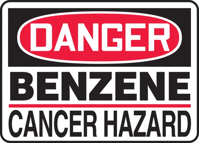 Accuform MCAW014XP OSHA Danger Safety Sign: Benzene - Cancer Hazard