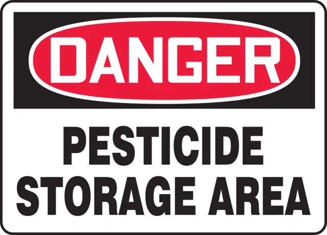 Accuform MCAW100XT OSHA Danger Safety Sign: Pesticide Storage Area