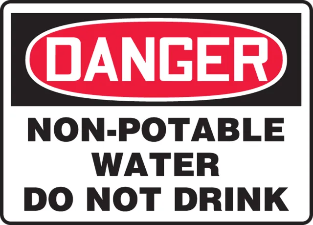 Accuform MCAW125XP OSHA Danger Safety Sign: Non-Potable Water - Do Not Drink