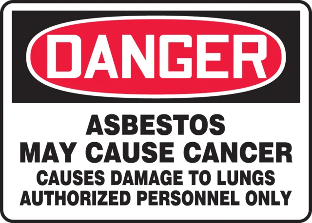 Accuform MCAW126XP OSHA Danger Asbestos Warning Sign