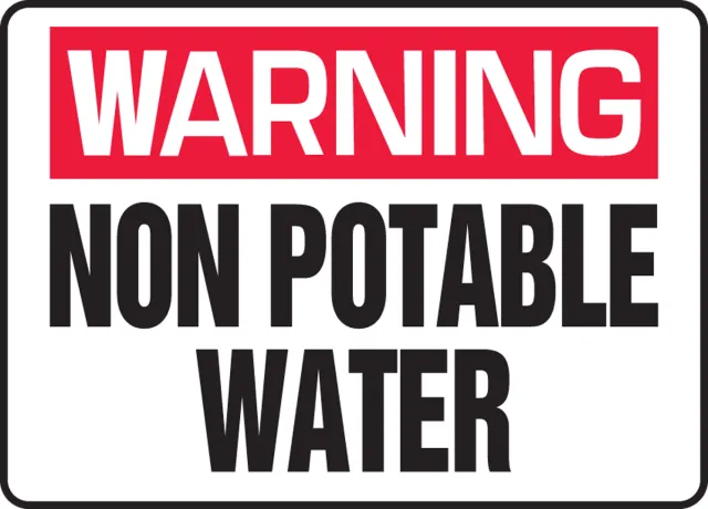 Accuform MCAW305VS Warning Safety Sign: Non Potable Water