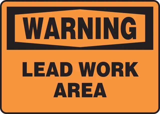 Accuform MCAW311XV OSHA Warning Safety Sign: Lead Work Area