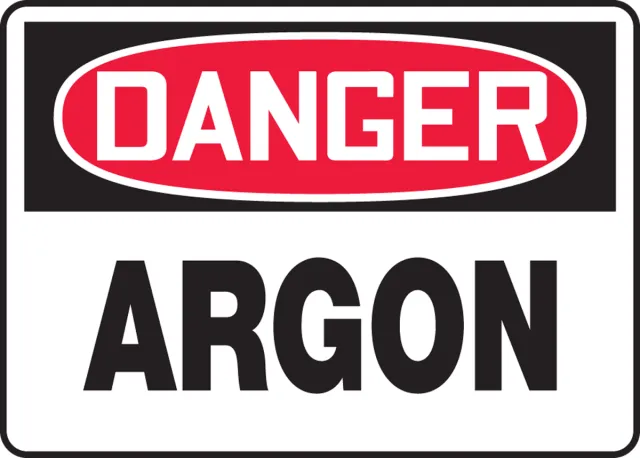 Accuform MCHG004XP OSHA Danger Safety Sign: Argon