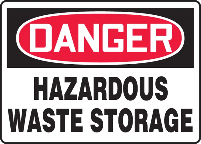 Accuform MCHG029VS OSHA Danger Safety Sign: Hazardous Waste Storage