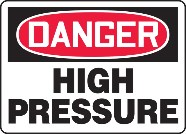 Accuform MCHG034XL OSHA Danger Safety Sign: High Pressure