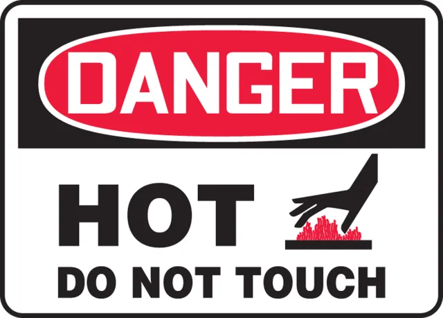 Accuform MCHG036XP OSHA Danger Safety Sign: Hot Do Not Touch