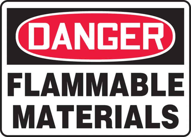 Accuform MCHG052XT OSHA Danger Safety Sign: Flammable Material