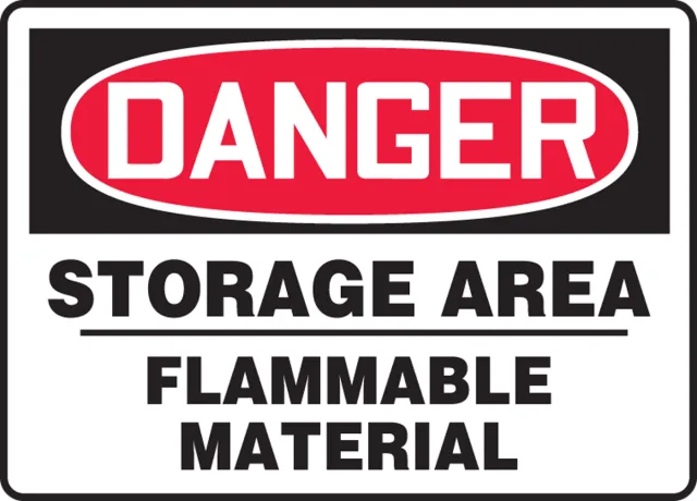 Accuform MCHG074XP OSHA Danger Safety Sign: Storage Area - Flammable Material