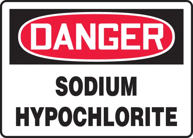 Accuform MCHG081XL OSHA Danger Safety Sign: Sodium Hypochlorite