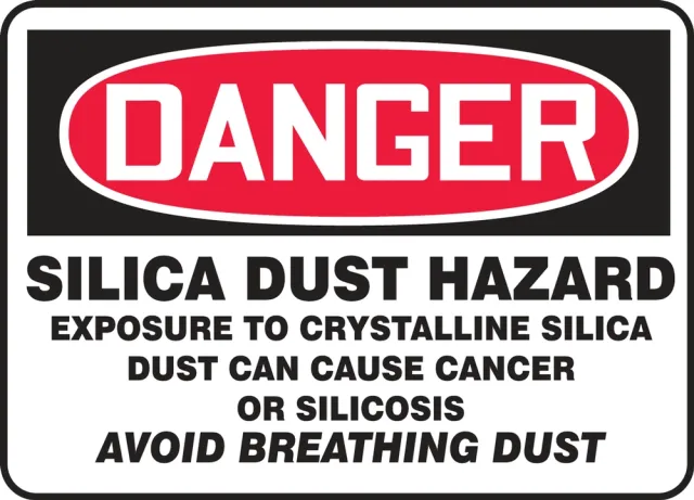 Accuform MCHG139XT OSHA Danger Safety Sign: Silica Dust Hazard