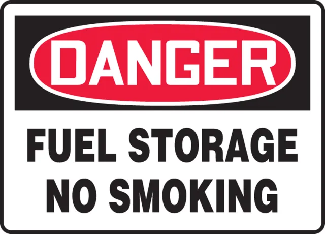Accuform MCHL003XL OSHA Danger Safety Sign: Fuel Storage - No Smoking