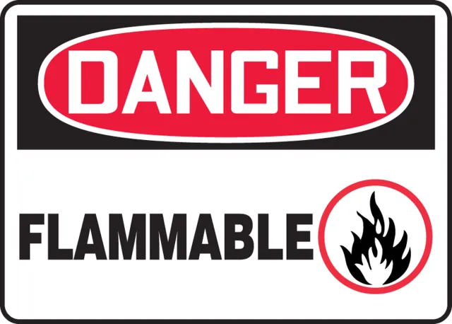 Accuform MCHL015XP OSHA Danger Safety Sign: Flammable