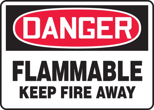 Accuform MCHL050XP OSHA Danger Safety Sign: Flammable - Keep Fire Away