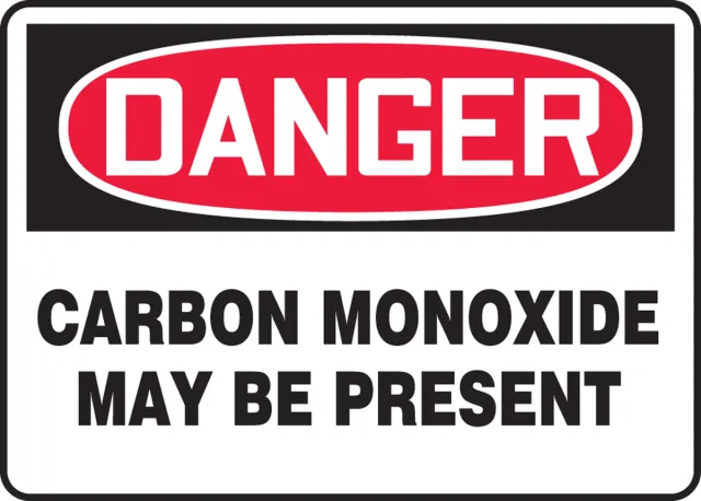 Accuform MCHL085VA OSHA Danger Safety Sign: Carbon Monoxide May Be Present