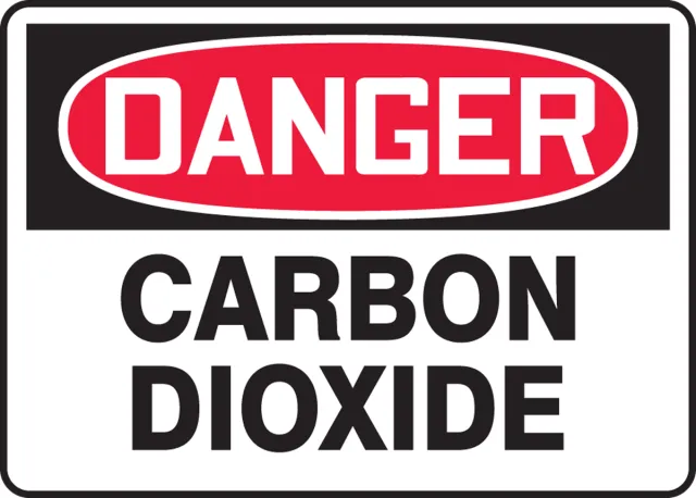 Accuform MCHL113VS OSHA Danger Safety Sign: Carbon Dioxide