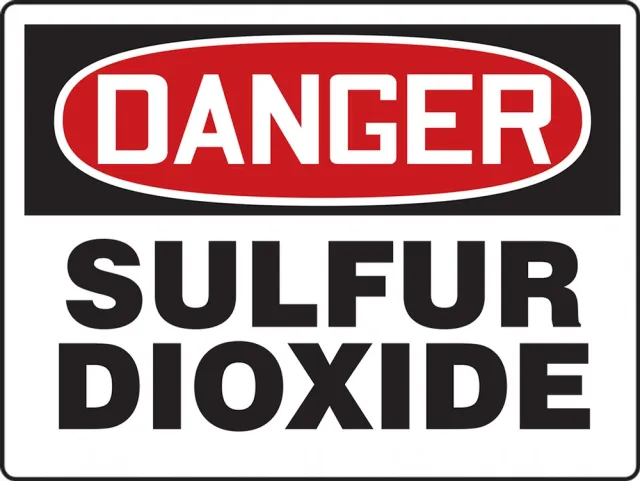 Accuform MCHL135VP OSHA Danger Safety Sign: Sulfur Dioxide